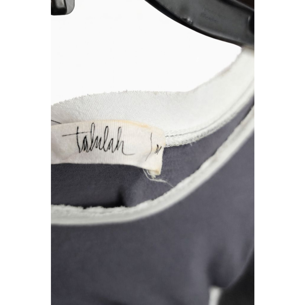 Talulah Gray & Cream Layered Tunic Top Size M Boho Oversized Colorblock Shirt - Picture 4 of 5